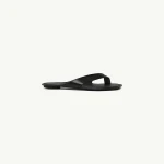 MM6 Maison Margiela Anatomic Leather Flip Flops in Black | Flip Flops & Slides | Coveti