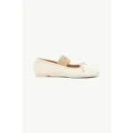 MM6 Maison Margiela Anatomic Numeric Ballerinas in Alabaster | Flats | Coveti