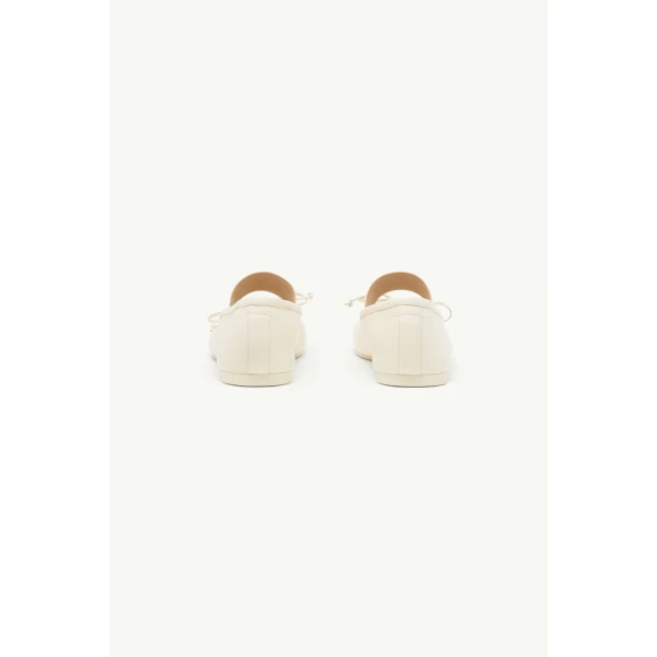 MM6 Maison Margiela Anatomic Numeric Ballerinas in Alabaster, view 4 | Flats | Coveti