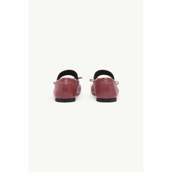 MM6 Maison Margiela Anatomic Numeric Ballerinas in Brown, view 4 | Flats | Coveti