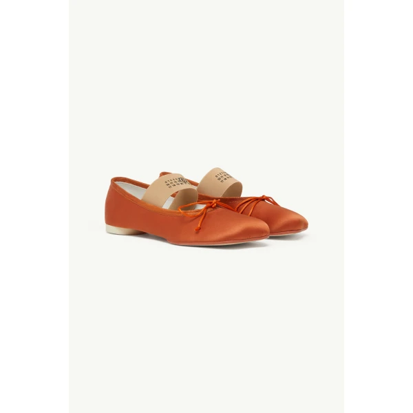 MM6 Maison Margiela Anatomic Numeric Ballerinas in Mou, view 3 | Flats | Coveti