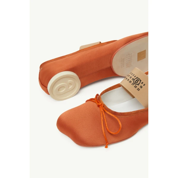 MM6 Maison Margiela Anatomic Numeric Ballerinas in Mou, view 6 | Flats | Coveti