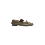 MM6 Maison Margiela Anatomic Numeric Ballerinas in Olive | Flats | Coveti