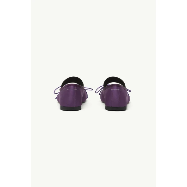 MM6 Maison Margiela Anatomic Numeric Ballerinas in Plum Purple, view 4 | Flats | Coveti
