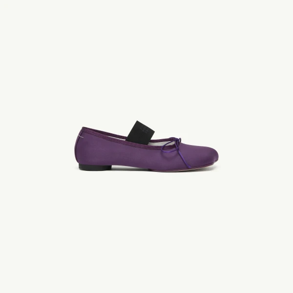 MM6 Maison Margiela Anatomic Numeric Ballerinas in Plum Purple | Flats | Coveti