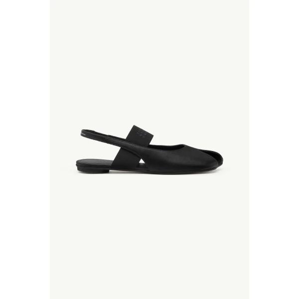 MM6 Maison Margiela Anatomic Numeric Low Slingbacks in Black, view 2 | Sandals | Coveti
