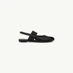 MM6 Maison Margiela Anatomic Numeric Low Slingbacks in Black | Sandals | Coveti