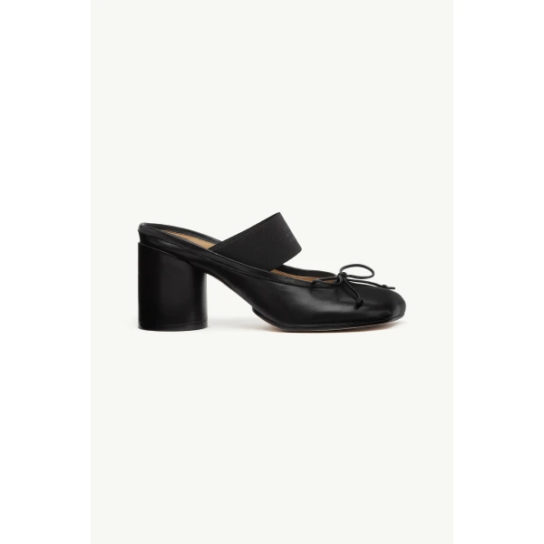 MM6 Maison Margiela Anatomic Numeric Sandals in Black, view 2 | Sandals | Coveti