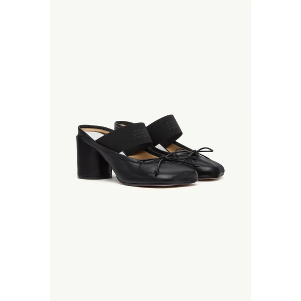 MM6 Maison Margiela Anatomic Numeric Sandals in Black, view 3 | Sandals | Coveti