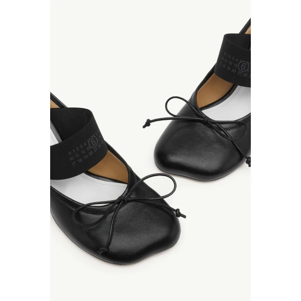 MM6 Maison Margiela Anatomic Numeric Sandals in Black, view 5 | Sandals | Coveti
