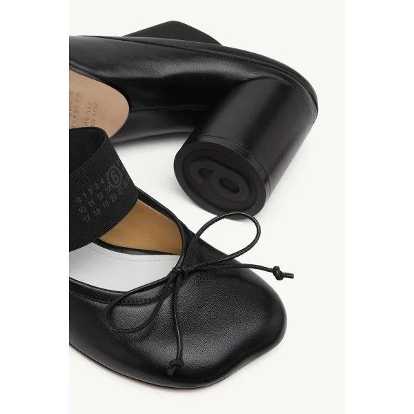 MM6 Maison Margiela Anatomic Numeric Sandals in Black, view 6 | Sandals | Coveti