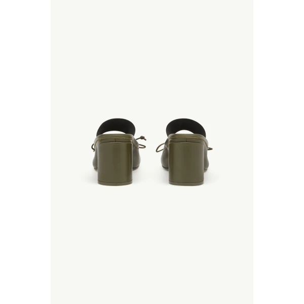 MM6 Maison Margiela Anatomic Numeric Sandals in Olive, view 4 | Sandals | Coveti