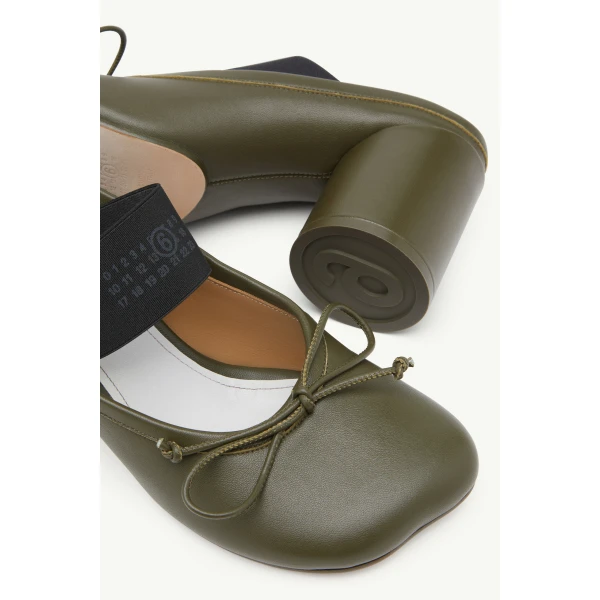 MM6 Maison Margiela Anatomic Numeric Sandals in Olive, view 6 | Sandals | Coveti
