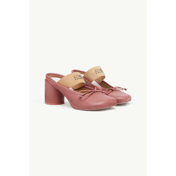 MM6 Maison Margiela Anatomic Numeric Sandals in Pink, view 3 | Sandals | Coveti