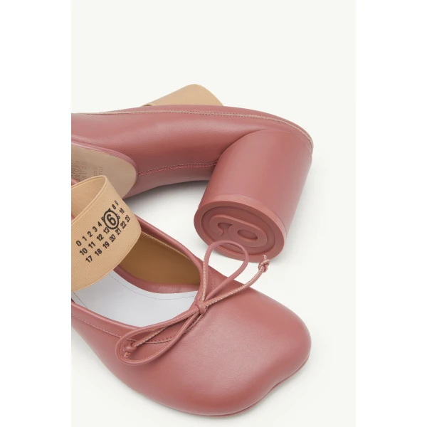 MM6 Maison Margiela Anatomic Numeric Sandals in Pink, view 6 | Sandals | Coveti