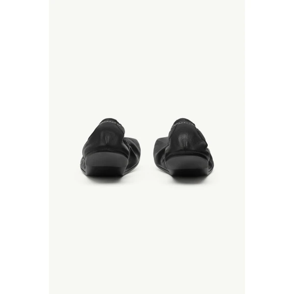 MM6 Maison Margiela Anatomic Travel Ballerina in Black, view 4 | Flats | Coveti