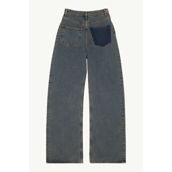 MM6 Maison Margiela Back-To-Back Jeans in Light Grey, view 6 | Denim | Coveti