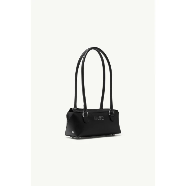 MM6 Maison Margiela Bauletto Shoulder Bag Mini in Black, view 3 | Mini Bags | Coveti
