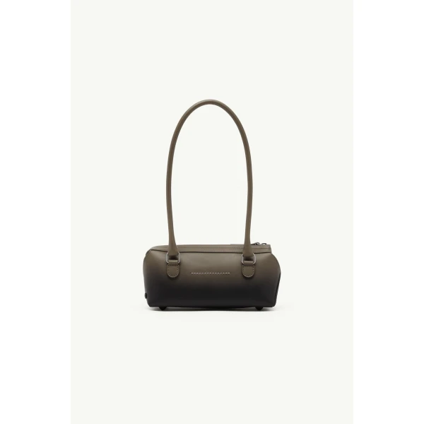 MM6 Maison Margiela Bauletto Shoulder Bag Mini in Dark Olive, view 4 | Mini Bags | Coveti
