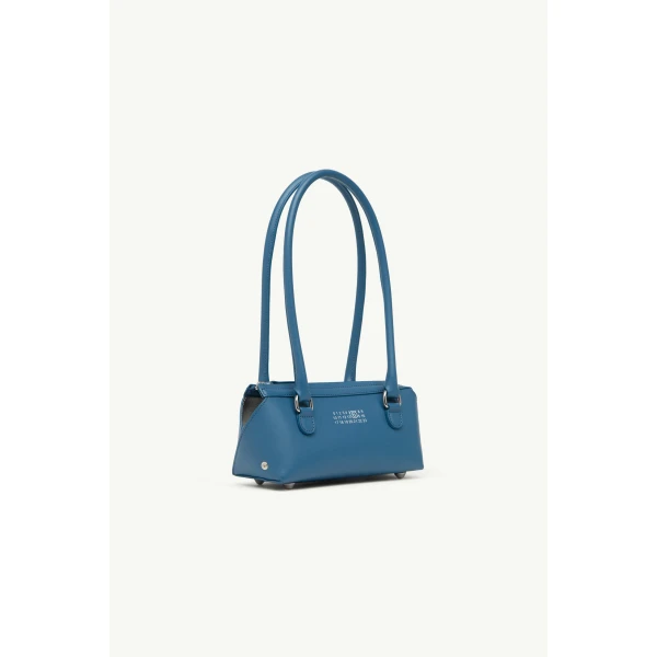 MM6 Maison Margiela Bauletto Shoulder Bag Mini in Petrol, view 3 | Mini Bags | Coveti