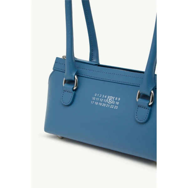 MM6 Maison Margiela Bauletto Shoulder Bag Mini in Petrol, view 5 | Mini Bags | Coveti