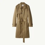 MM6 Maison Margiela Belted Coated Trench Coat in Khaki | Trench Coat | Coveti