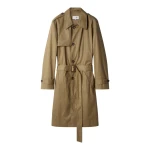 MM6 Maison Margiela Belted Coated Trench Coat in Khaki | Trench Coat | Coveti