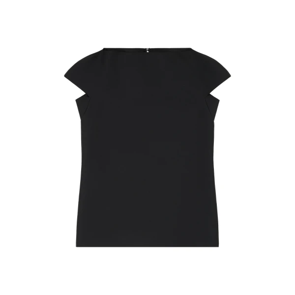 Cap-Sleeve Dress in Black