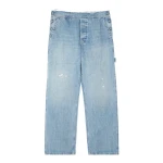 MM6 Maison Margiela Carpenter Wide-Leg Jeans in Blue | Denim | Coveti