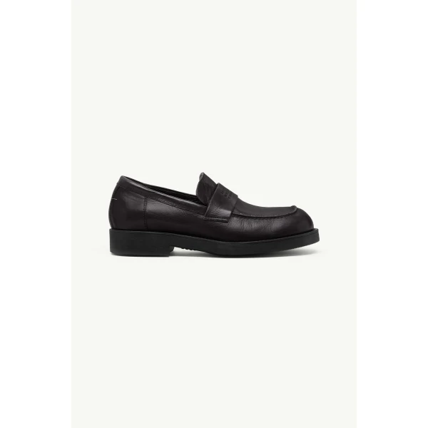MM6 Maison Margiela City Biker Loafers in Black, view 2 | Loafers | Coveti