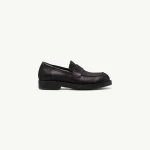 MM6 Maison Margiela City Biker Loafers in Black | Loafers | Coveti