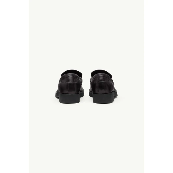 MM6 Maison Margiela City Biker Loafers in Black, view 4 | Loafers | Coveti