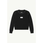 MM6 Maison Margiela Contrast-Trimmed Wool Blend Knit Jumper in Black | Sweaters | Coveti