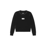 MM6 Maison Margiela Contrast-Trimmed Wool Blend Knit Jumper in Black | Sweaters | Coveti