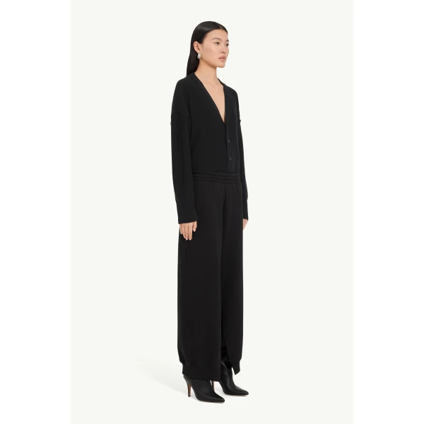 MM6 Maison Margiela Cotton Sweatpants in Black, view 3 | Sweatpants | Coveti