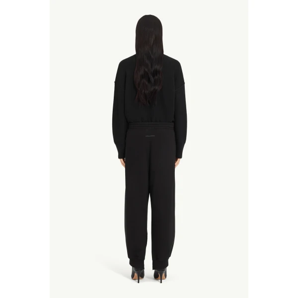 MM6 Maison Margiela Cotton Sweatpants in Black, view 4 | Sweatpants | Coveti