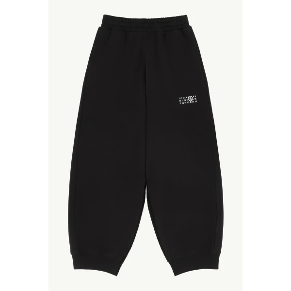 MM6 Maison Margiela Cotton Sweatpants in Black, view 6 | Sweatpants | Coveti