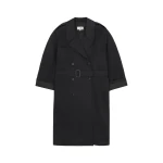 MM6 Maison Margiela Cotton Trench Coat in Black | Trench Coat | Coveti