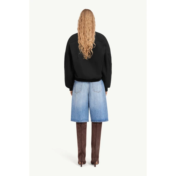 MM6 Maison Margiela Cotton Twill Jacket in Black, view 4 | Jackets | Coveti