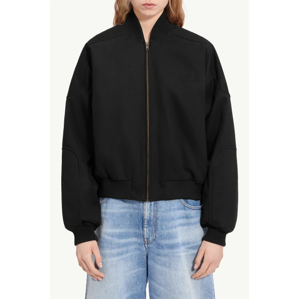 MM6 Maison Margiela Cotton Twill Jacket in Black, view 5 | Jackets | Coveti