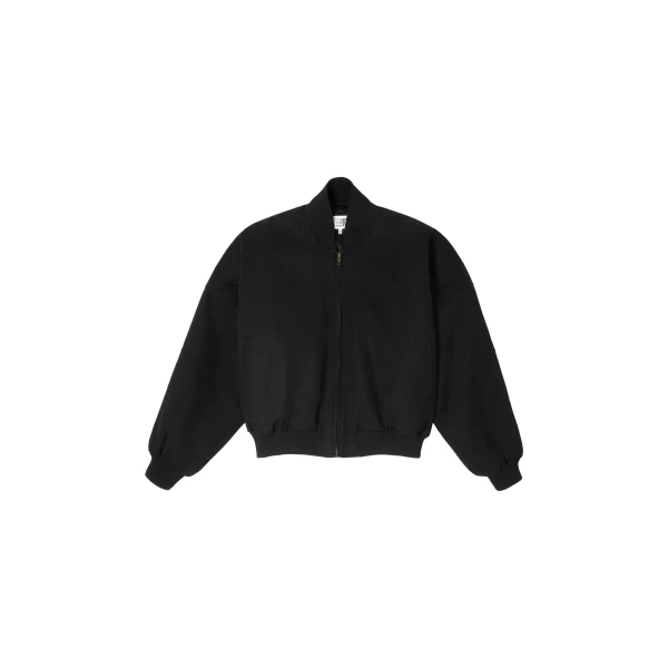 MM6 Maison Margiela Cotton Twill Jacket in Black | Jackets | Coveti