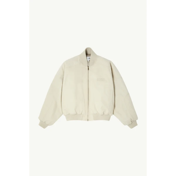 MM6 Maison Margiela Cotton Twill Jacket in Ecru, view 6 | Jackets | Coveti
