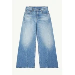 MM6 Maison Margiela Curved-Seam Wide-Leg Jeans in Blue | Denim | Coveti