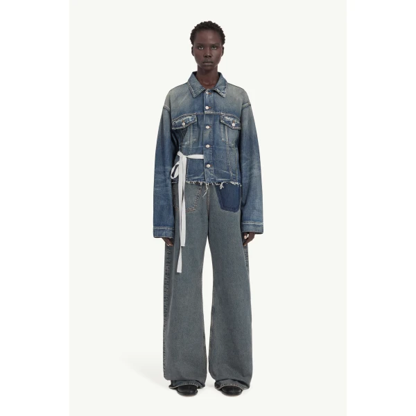 MM6 Maison Margiela Denim Jacket in Blue, view 2 | Denim | Coveti