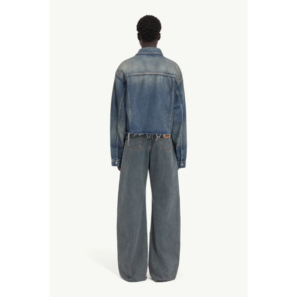 MM6 Maison Margiela Denim Jacket in Blue, view 4 | Denim | Coveti