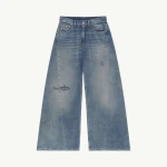 MM6 Maison Margiela Distressed Jeans in Grey Blue | Denim | Coveti