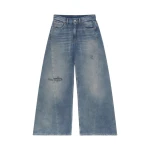 MM6 Maison Margiela Distressed Jeans in Grey Blue | Denim | Coveti