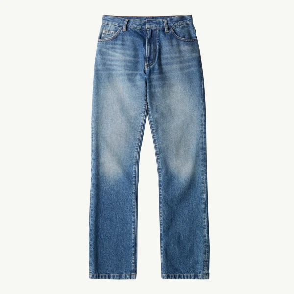 Double Back Pocket Denim Jeans in Blue