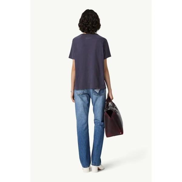 MM6 Maison Margiela Double Layer T-Shirt in Blue, view 4 | T-shirts | Coveti