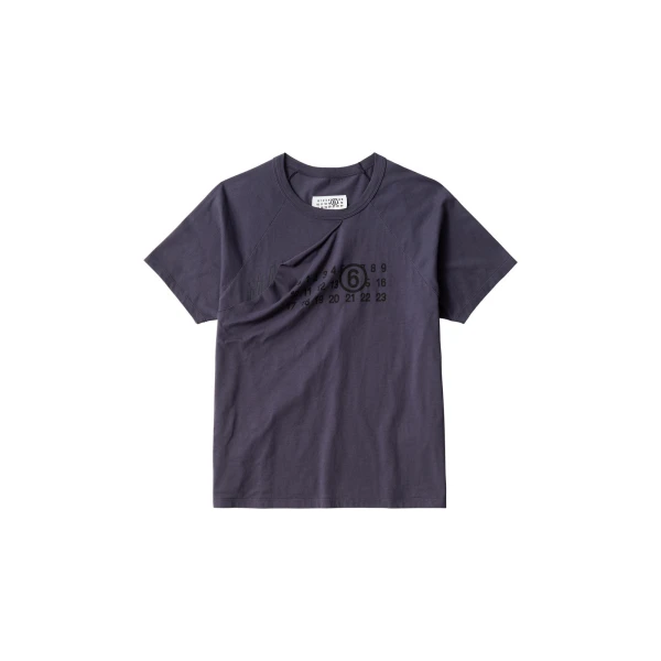MM6 Maison Margiela Double Layer T-Shirt in Blue | T-shirts | Coveti